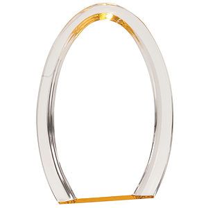 7 Gold Oval Halo Acrylic Award