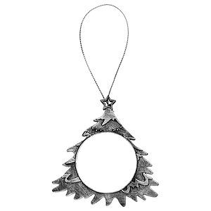 4 Antique Silver Tree Ornament