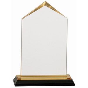 3 12 x 6 12 Gold Jewel Impress Acrylic Award