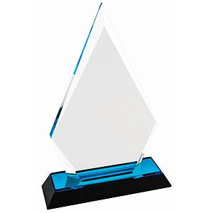 8 Blue Arrow Point Impress Acrylic Award