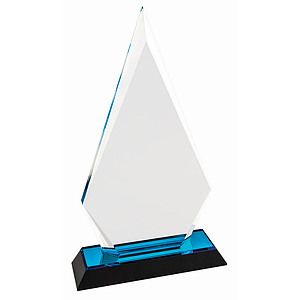 9 Blue Arrow Point Impress Acrylic Award