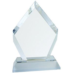6 Silver Frosted Base Diamond Impress Acrylic Award