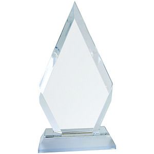 8 Silver Frosted Base Diamond Impress Acrylic Award