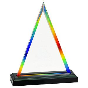 8 34 Rainbow Triangle Impress Acrylic Award