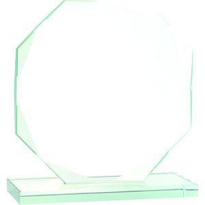 6 12 Octagon Jade Glass Award