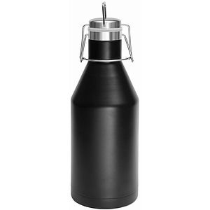 64 Oz. Black Polar Camel Vacuum Insulated Growler with Swing-Top Lid