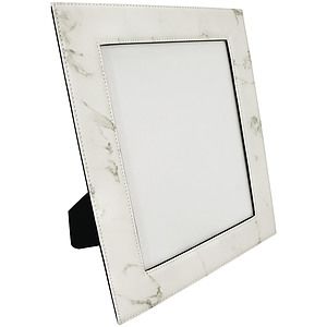White Marble Leatherette 8 x 10 Photo Frame
