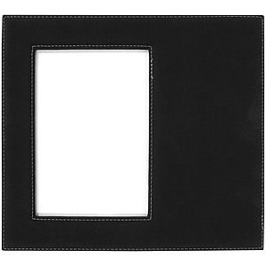 BlackSilver Leatherette 5 x 7 Photo Frame