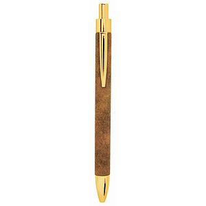 RusticGold Laser Engraved Leatherette Pen