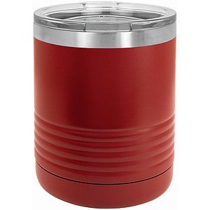 10 Oz. Maroon Polar Camel Ringneck Vacuum Insulated Tumbler with Clear Lid