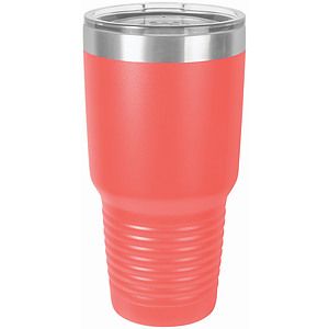30 Oz. Coral Polar Camel Ringneck Vacuum Insulated Tumbler wLid  Silver Ring