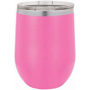 12 Oz. Pink Polar Camel Vacuum Insulated Stemless Wine Tumbler wlid