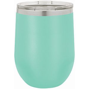 12 Oz. Teal Polar Camel Vacuum Insulated Stemless Wine Tumbler wLid