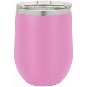 12 Oz. Light Purple Polar Camel Vacuum Insulated Stemless Wine TumblerLid