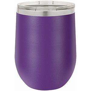 12 Oz. Purple Polar Camel Vacuum Insulated Stemless Wine Tumbler wLid