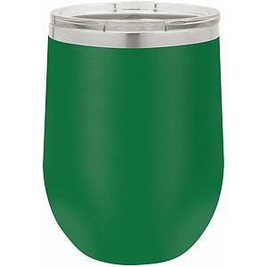 12 Oz. Green Polar Camel Vacuum Insulated Stemless Wine Tumbler wLid