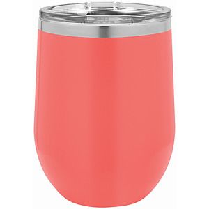 12 Oz. Coral Polar Camel Vacuum Insulated Stemless Wine Tumbler wLid