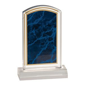 Blue Marbleized Acrylic Award with 5 Base (4 x 7)