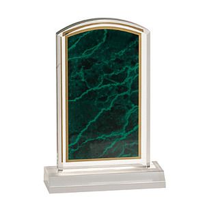 Green Marbleized Acrylic Award with 5 Base (4 x 7)