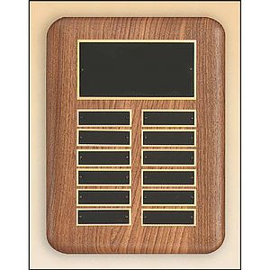 Walnut Perpetual 24 Plate Plaque (11 x 15)