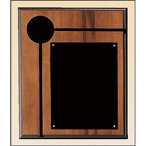 Walnut Plaque wCorner Brass Plate (12 x 14)