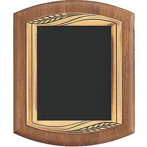 Walnut Plaque with Antique Bronze Frame (11.5 x 14)