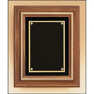 Walnut Framed Plaque with Gold Trim (13 x 16)
