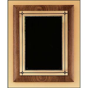 Walnut Plaque with Antique Bronze Frame (11 x 14)