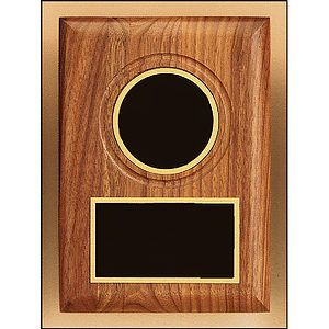 Walnut Plaque with Routed Disk Area (5 x 7)