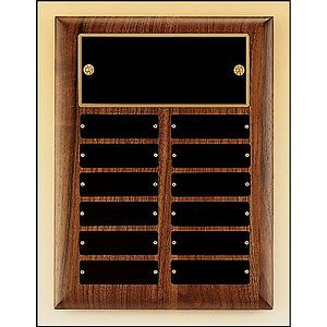 Walnut Perpetual Plaque w12 Black Plates (9 x 12)