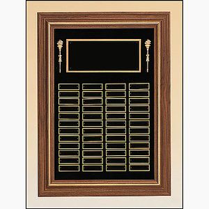 Walnut Frame Perpetual 48 Plate Plaque (18 x 25)