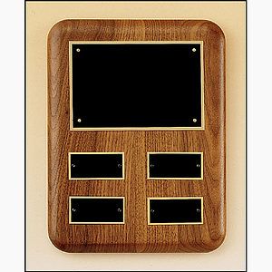 Solid Walnut Quarterly Award Plaque (8 x 10.5)