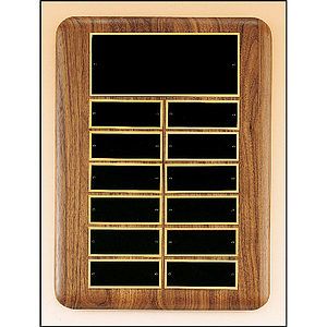 Walnut Perpetual 12 Plate Plaque (11 x 15)
