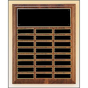 Walnut Perpetual 24 Plate Plaque (12 x 15)