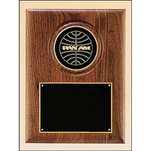 Walnut Plaque with 4 Engravable Disk (9 x 12)