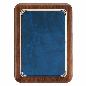 Walnut  Sapphire Plaque with Marble Finished Plates (9 x 12)