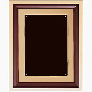 Cherry Finish Wood Plaque with Florentine Plate (11 x 14)
