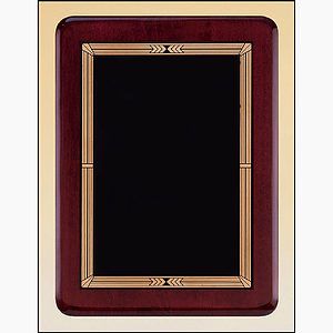 Rosewood Piano Finish Plaque with Brass Plate (9 x 12)