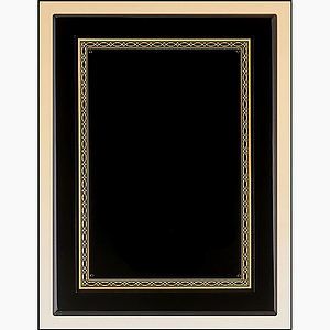 Black Piano Finish Plaque with Brass Plate (11 x 14)
