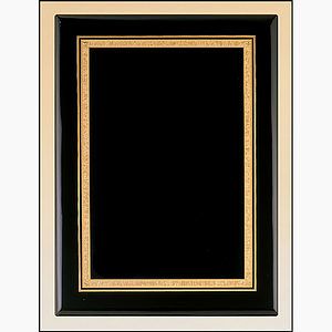 Black Piano Finish Plaque with Florentine Boarder (11 x 14)