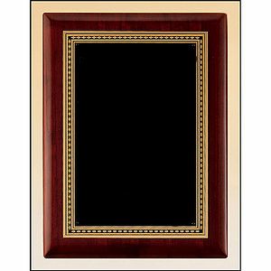 Rosewood Piano Finish Plaque with Diamond Florentine Boarder (9 x 12)