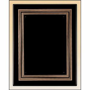 Black Piano Finish Plaque with Gold and Black Embossed Frame (11 x 14)