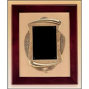 Rosewood Piano Finish Frame Plaque with Cast Relief (14 x 17)