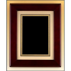 Rosewood Piano Finish Plaque with Florentine Plate (12 x 15)