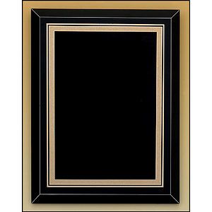 Black Glass Plaque with Brass Plate (9 x 12)