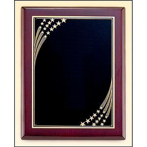 Rosewood Piano Finish Plaque with Brass Plate (9 x 12)