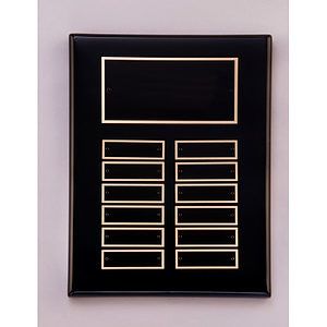 Black Piano Finish Perpetual 24 Plate Plaque (11 x 14)