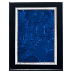 Airflyte Black High Lustr Plaque with Blue Marble Plate 9x12