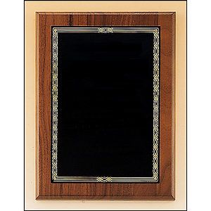 Walnut Plaque with Brass Engraving Plate 9x12