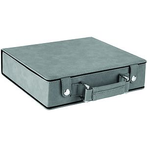 Gray Leatherette 100 Chip Poker Set